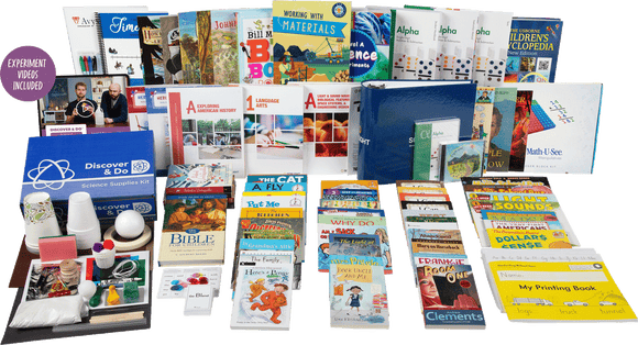 All-Subjects Package (ASP)Choose 4- or 5-DayYour complete homeschool year! This easy-to-order package contains everything you need to teach all subjects for one student for one year. Easily customizable online.Everything In One Package. Total Peace Of Mind.Instructor's GuideHistory/GeographyBibleRead-AloudsReadersLanguage ArtsSpelling (1-6)Handwriting (K-3)ScienceMathRequired ResourcesAvailable Add-onsHands-OnElectivesAdditional Items20% OFF* Entire Package!Includes:Sonlight Cares ™ $249 FREE+ FREE SHIPPINGLower 48 States