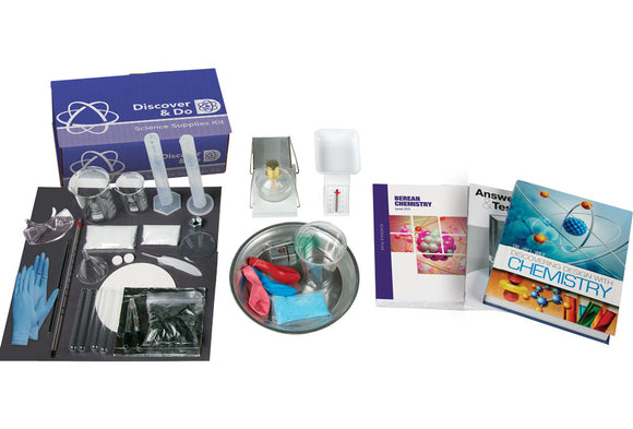 Science 355Berean ChemistryLearn the theoretical and mathematical basis of chemistry with a more conversational and approachable style. Includes a supply kit for hands-on experiments and a unique Sonlight schedule.Age Range: 16-18Grade Range: 10-12