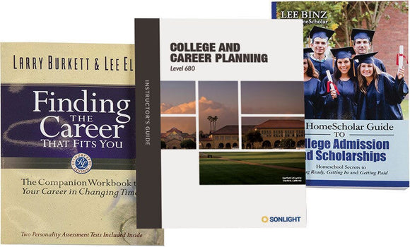 Level 680Sonlight's College and Career Planning KitPlanning for your children’s future doesn’t have to be stressful. This course is designed to help you and your teens make the most of their high school years. Your students can use this course in as little as 9 weeks or as an ongoing tool throughout all of High School.Age Range: 15-18Grade Range: 9-12