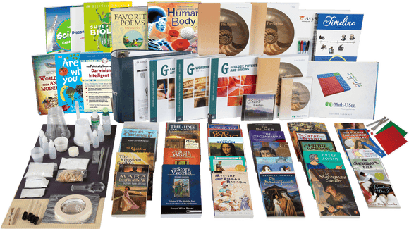 All-Subjects Package (ASP)Choose 4- or 5-DayYour complete homeschool year! This easy-to-order package contains everything you need to teach all subjects for one student for one year. Easily customizable online.Everything In One Package. Total Peace Of Mind.Instructor's GuideHistory/GeographyBibleRead-AloudsReadersLanguage ArtsSpelling (1-6)Handwriting (K-3)ScienceMathRequired ResourcesAvailable Add-onsHands-OnElectivesAdditional Items20% OFF* Entire Package!Includes:Sonlight Cares ™ $249 FREE+ FREE SHIPPINGLower 48 States