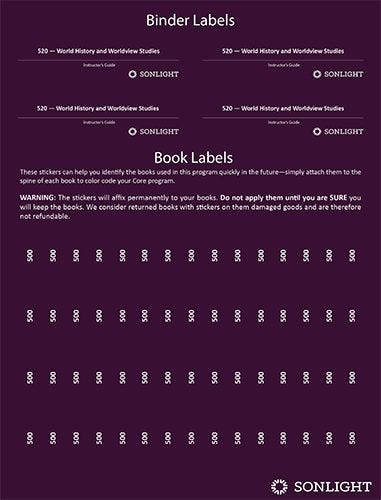 Sheet of Book Labels 500