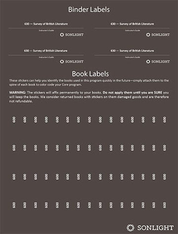Sheet of Book Labels 600