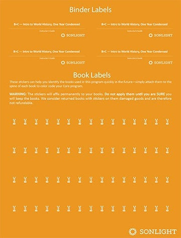 Sheet of Book Labels B+C