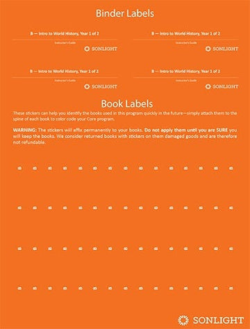 Sheet of Book Labels B