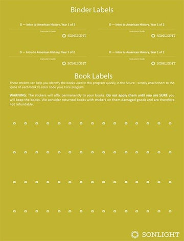 Sheet of Book Labels D