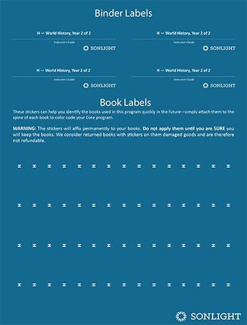 Sheet of Book Labels H