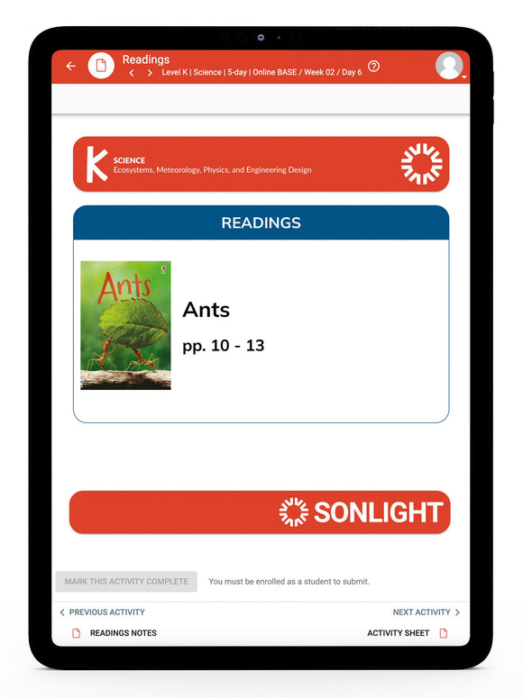 Science K Instructor's Guide