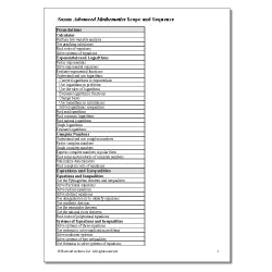 Saxon Advanced MathLesson 27: Signs of Trigonometric Functions page 1 & page 2Sample Test # 7