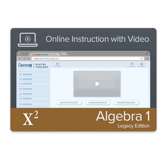 MUS100 - Algebra 1 Online Instruction with Video - Digital Code