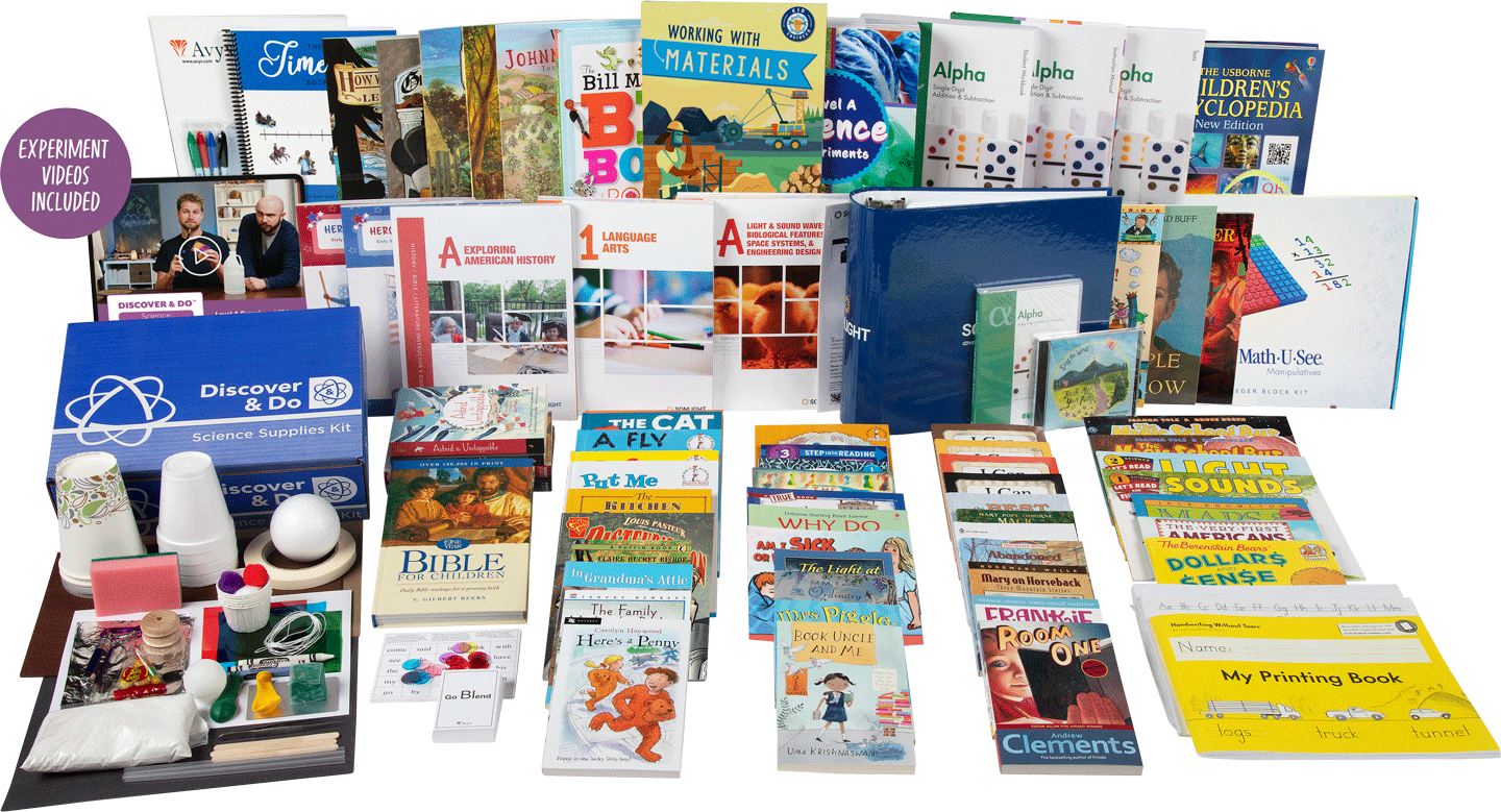 All-Subjects Package A - 1st Grade Homeschool Curriculum