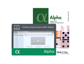 Math-U-See Alpha Instruction Manual + Online Instruction with Video