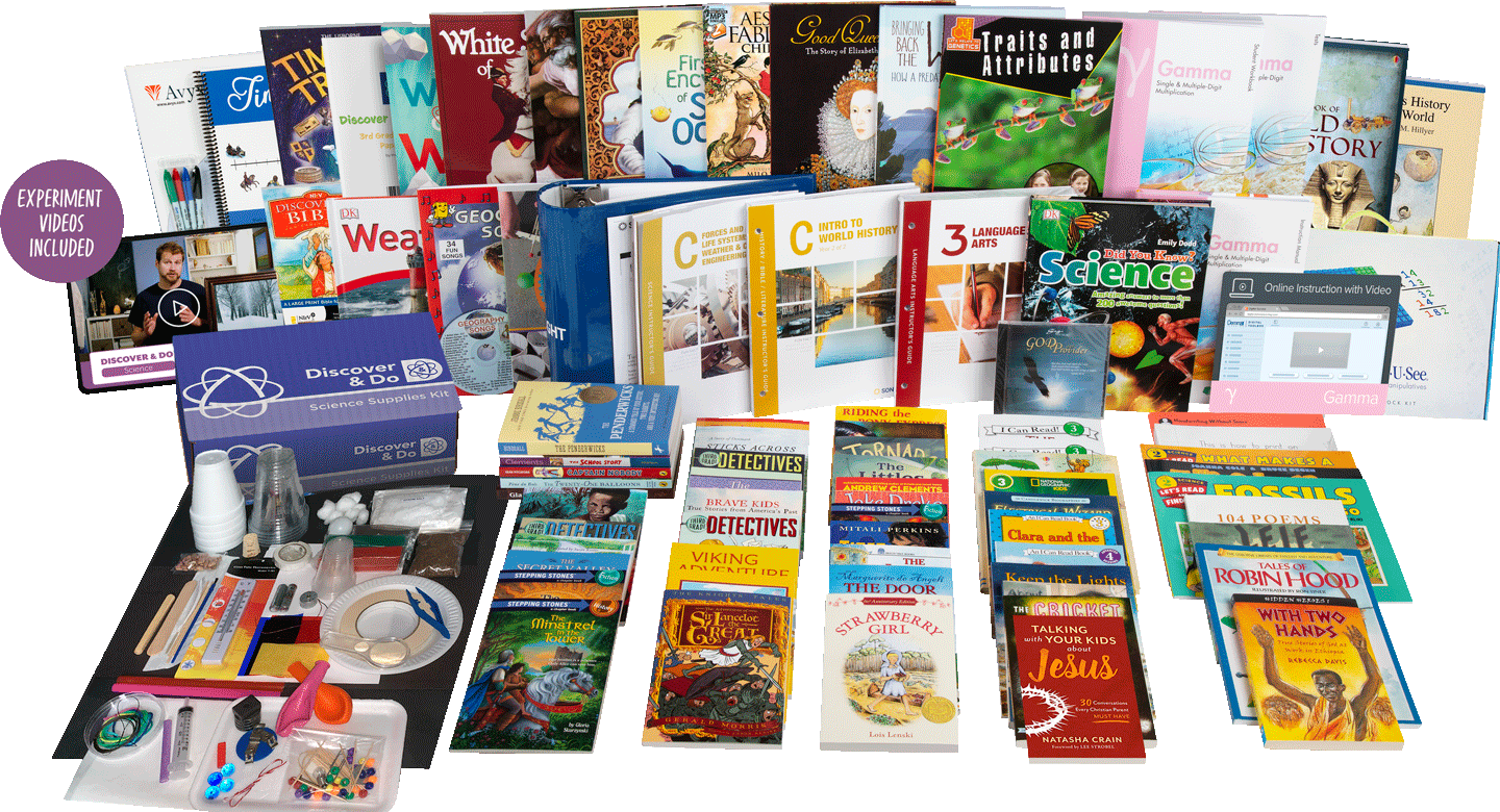 All-Subjects Package C - 3rd Grade Homeschool Curriculum