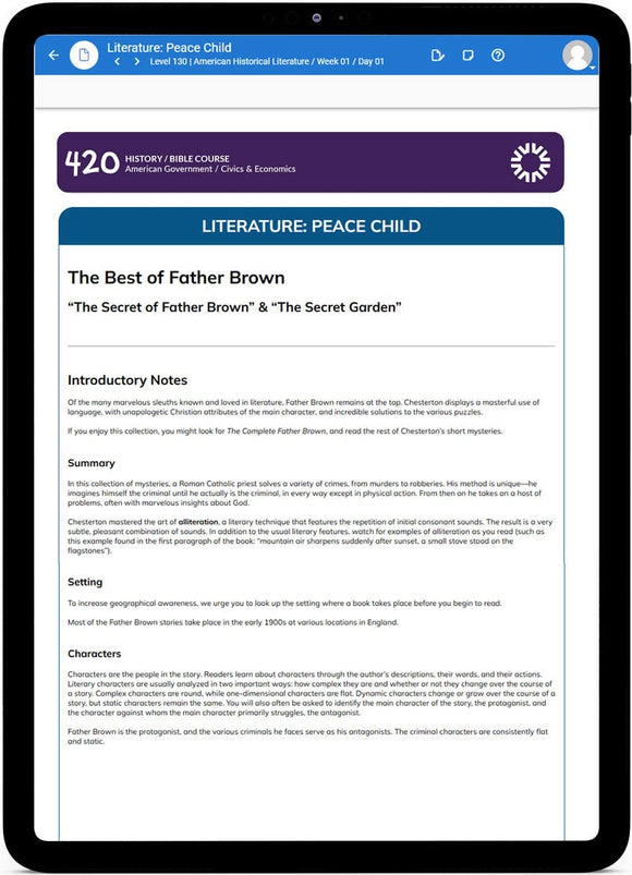 History/Bible 420  OnlinePro Intructor's Guide SetAmerican Government & CivicsAge Range:17-18Grade Range:11-12