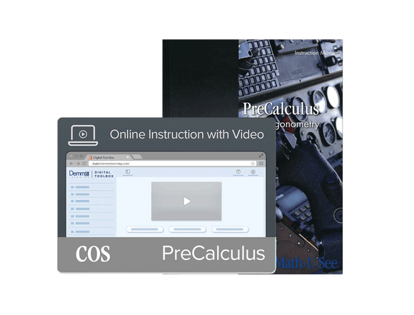 Math-U-See PreCalculus Instruction Manual + Online Instruction with Video