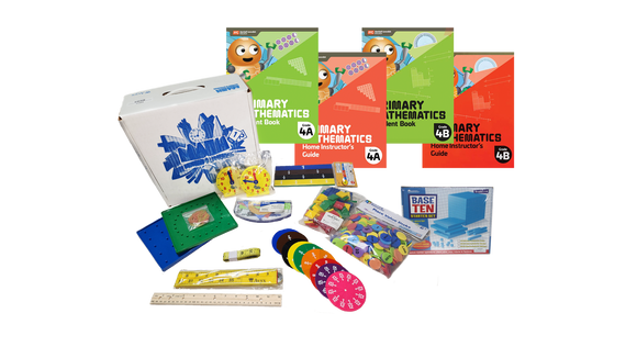 Singapore Primary Math 2022 Edition 4 with math manipulatives
