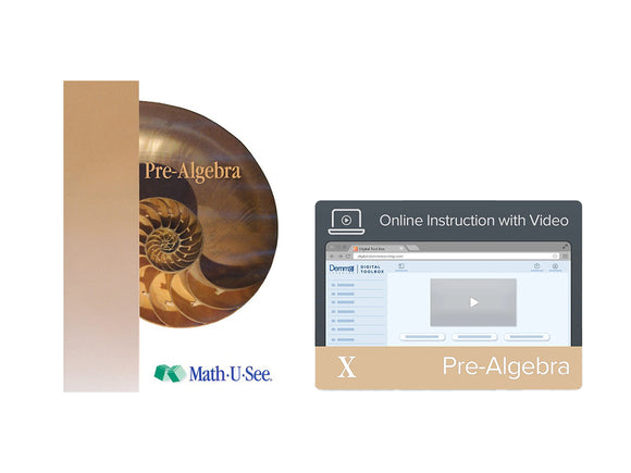 Math-U-See Pre-Algebra Instruction Manual + Online Instruction with Video