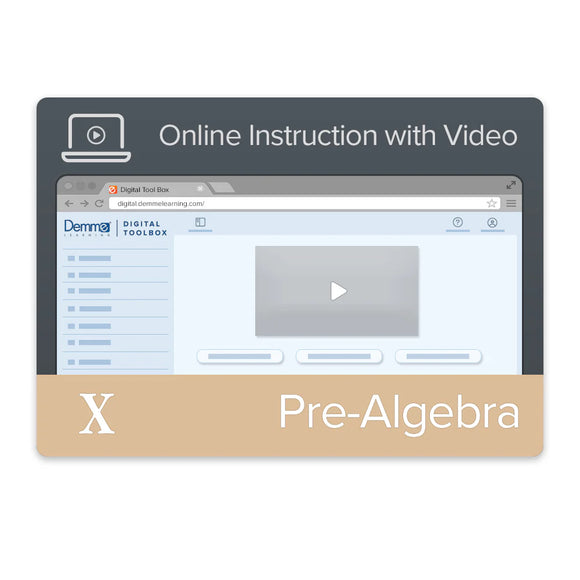 MUS7 Pre-Algebra Online Instruction with Video - Digital Code