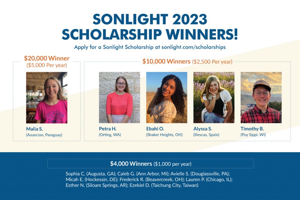2023 Sonlight Scholarship Winners Announced