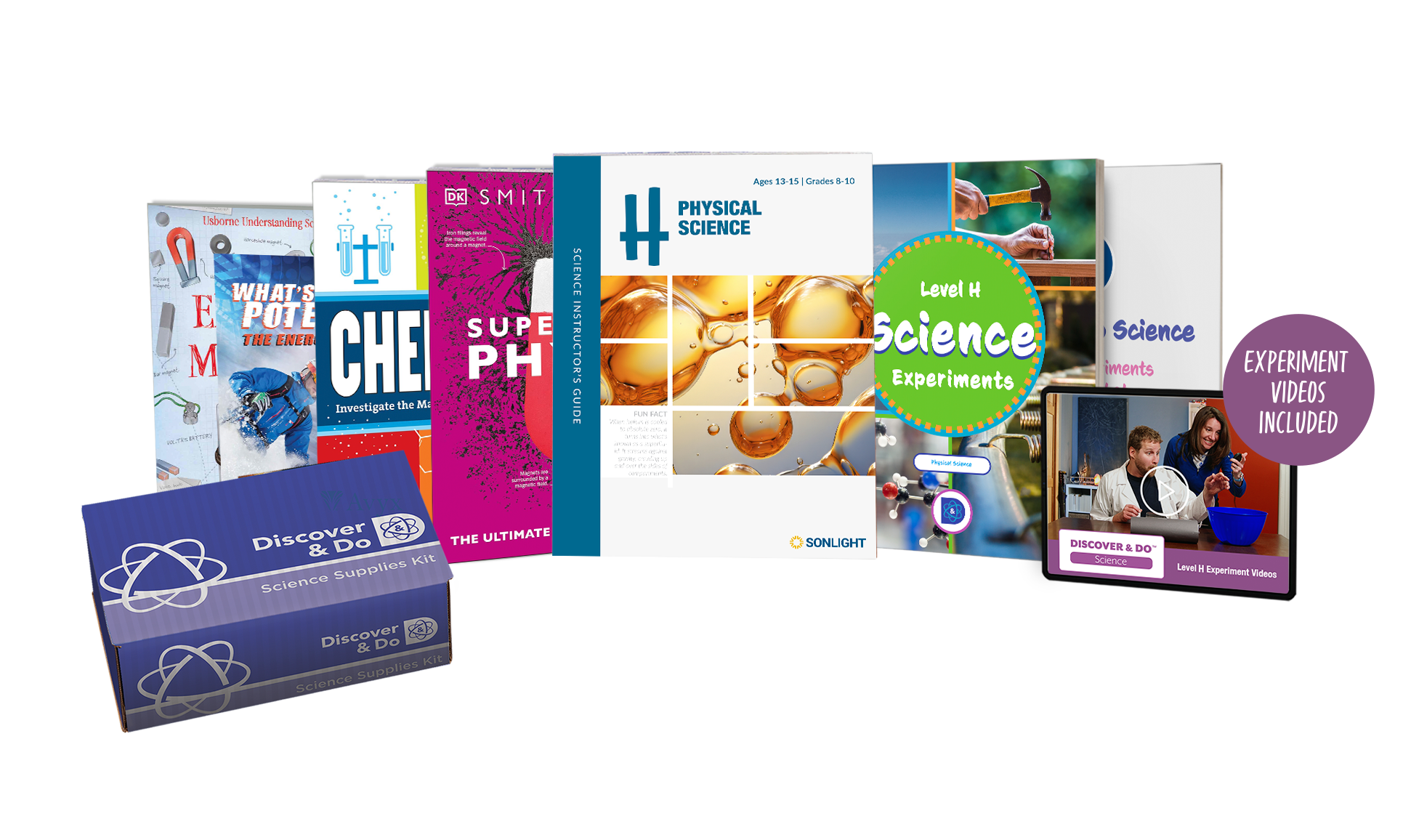 New for 2025!Science HPhysical ScienceA well-rounded introduction to physics, energy, electrical concepts and the scientific process with hands-on STEM experiments.Age Range: 13-15Grade Range: 8-10