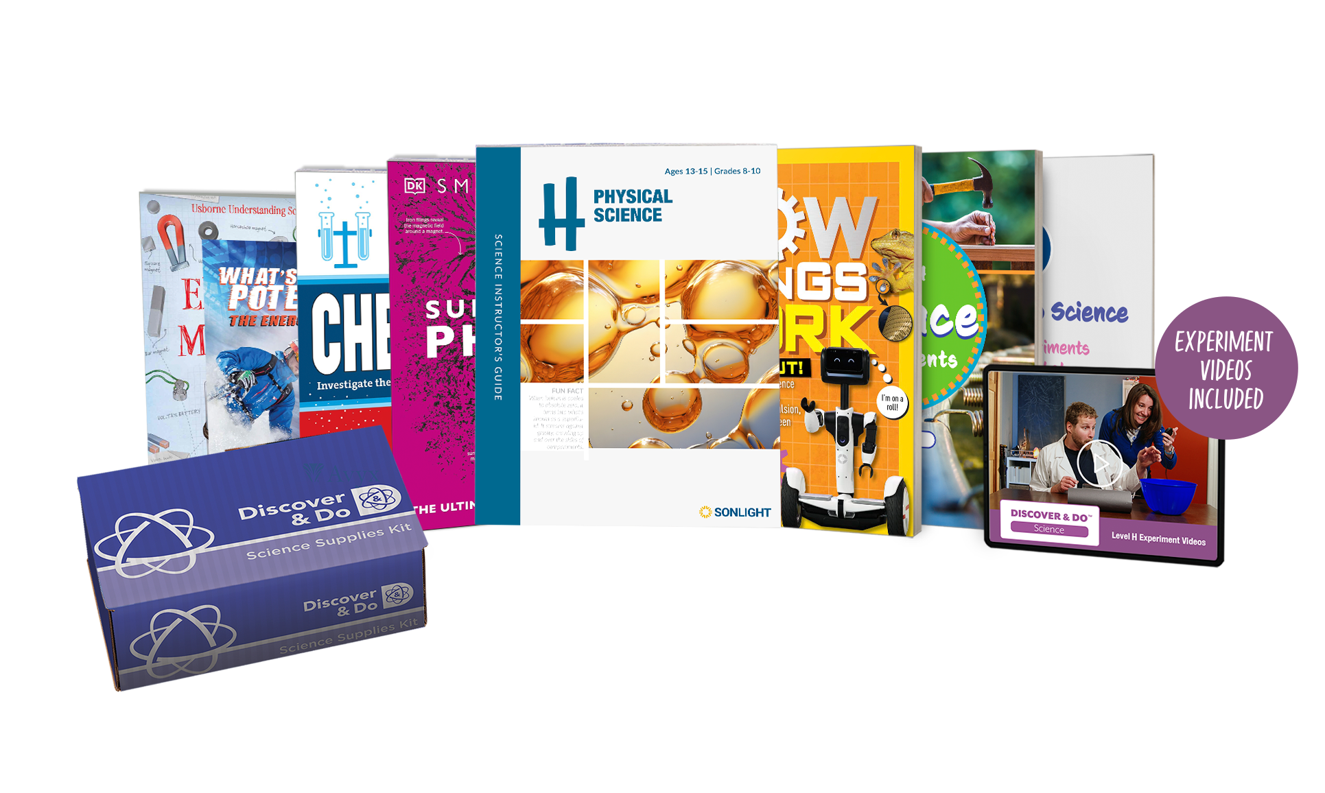 ScienceYou have several options for Science during your 8th grade year and we recommend matching your History / Bible / Literature level to your Science level.If you choose History / Bible / Literature H General (included in the 5-Day, 8th Grade All-Subjects Package), you will study Apologia's General Science (Science H). Science H provides a wonderful overview of the entire range of scientific inquiry. This course is designed for use by homeschoolers and includes topics like a brief history of science; the scientific method; how to interpret experiments; the distinction between science, applied science, and much more. It is written with the interests and concerns of evangelical Christians at the center.If you choose History / Bible / Literature J (included in an alternative 8th Grade All-Subjects Package), you will study Science J - Physics, Electromagnetism, & Waves. Science J brings the astonishing History of Science concepts into your home and provides an excellent foundation for future engineers, architects, mathematicians, physicists, and inventors.It's often easiest to match your history and science levels together, but you can mix and match and still get our best discount of 20% when you add all of the subjects to make an All-Subjects Package. Browse other available Science programs and see what you could discover.