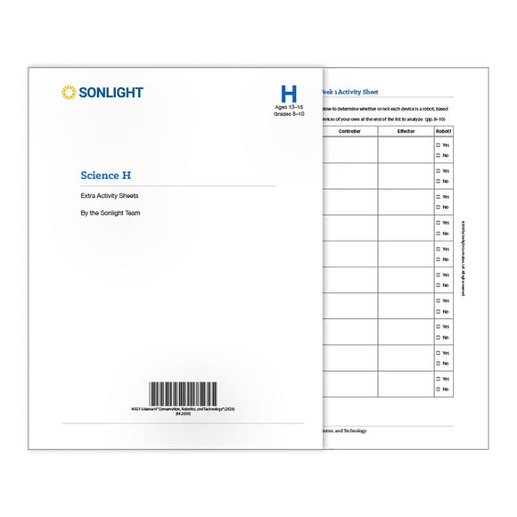 Science H - Technology Student Activity Sheets-2024