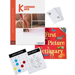 Language ArtsSonlight's early Language Arts programs include a phonics foundation. You will also find basic phonics for spelling rules in our language arts Instructor's Guide.In Kindergarten, you will teach your children the alphabet and letter sounds. You will also serve as their scribe as they begin to practice creative writing by dictating their thoughts to you. With all the amazing books you will read together, your children will have plenty of opportunity to imitate good writing during weekly copywork exercises. Watch the world written communication begin to open to your children.Spelling & VocabularySpelling and Vocabulary is already built into your lesson plans at this level. Spelling and vocabulary words are from the reading you share with your students. This makes practice a natural addition to your homeschool day. We do offer additional resources as desired.