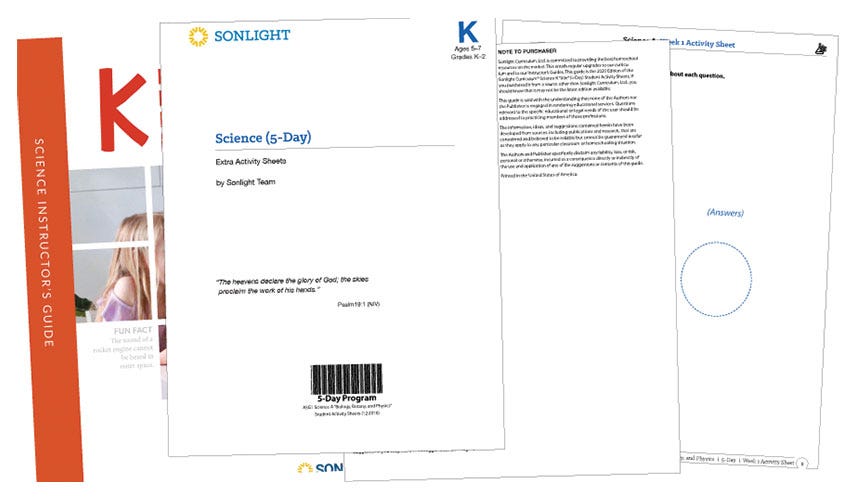 Activity SheetsNeed an extra set of consumable activity sheets for your Sonlight Science program? Find them here. 