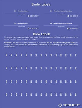 Sheet of Book Labels 100