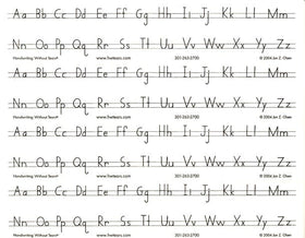 Handwriting Without Tears: Print Alphabet Desk Strips