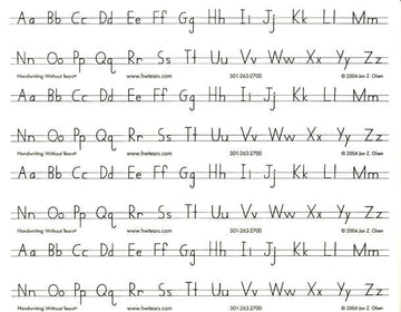Handwriting Without Tears: Print Alphabet Desk Strips
