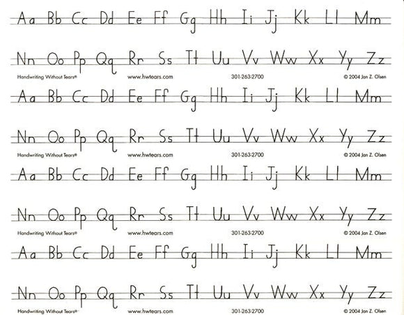 Handwriting Without Tears: Print Alphabet Desk Strips