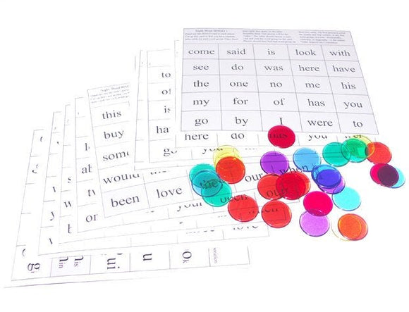 Letter & Word BINGO Cards With Markers Package