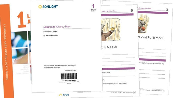 Extra Language Arts 1 Student Activity Sheets - 2025 Version