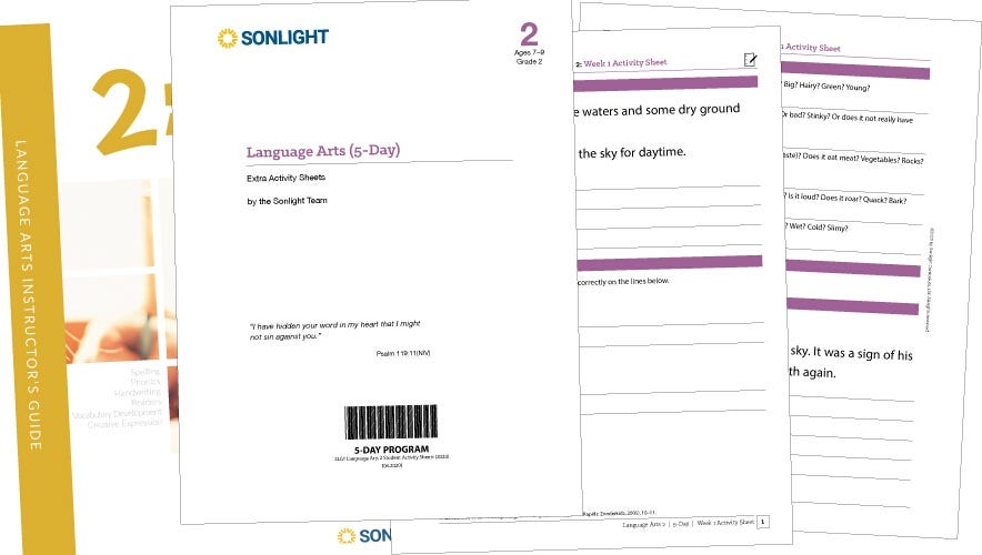 Extra Language Arts 2 Student Activity Sheets - 0