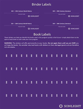 Sheet of Book Labels 300