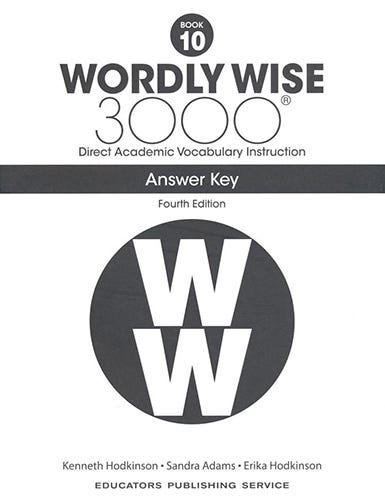 Wordly Wise 3000 Book 10 - Answer Key only