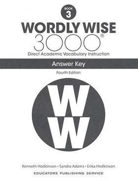 Wordly Wise 3000 Book 3 - Non-Consumable Answer Key