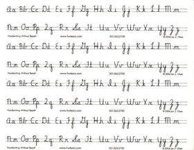 Handwriting Without Tears: Cursive Alphabet Desk Strips