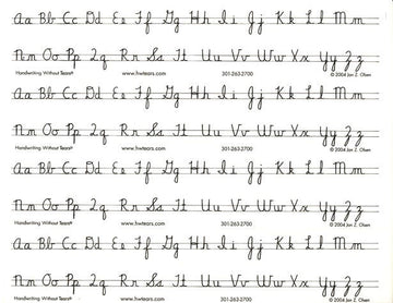 Handwriting Without Tears: Cursive Alphabet Desk Strips