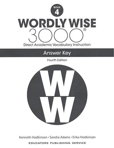 Wordly Wise 3000 Book 4 - Answer Key only