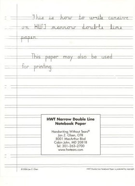 Lined Paper for approx. level 4+