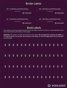 Sheet of Book Labels 500