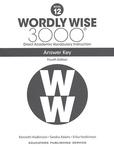Wordly Wise 3000 Book 12 - Answer Key only