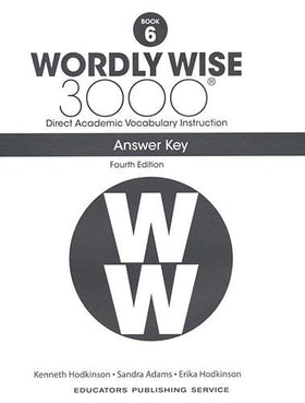 Wordly Wise 3000 Book 6 - Answer Key only