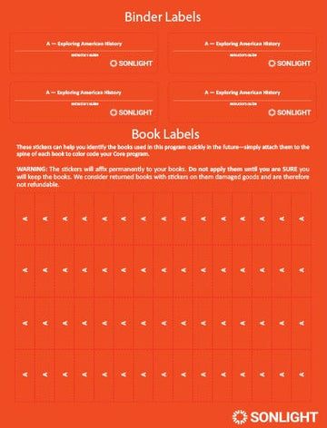 Sheet of Book Labels A