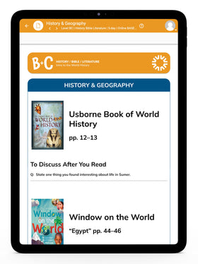 History/Bible/Literature B+C Online Instructor's Guide | 5-Day (with purchase)