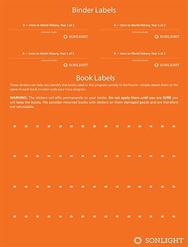 Sheet of Book Labels B