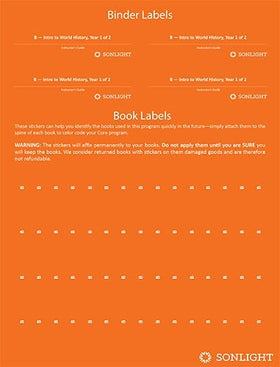 Sheet of Book Labels B
