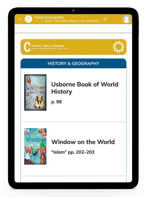 History/Bible/Literature C Online Instructor's Guide | 4-Day (with purchase)