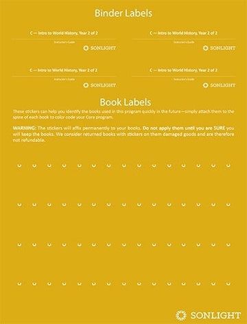 Sheet of Book Labels C
